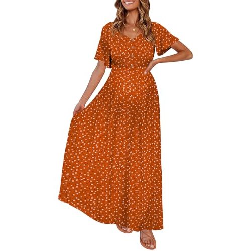 Peauty Fall Maternity Dresses for Women Maternity Photoshoot Dress with Decorative Button Baby Shower Dress