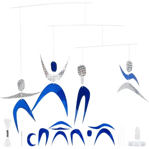 WEBEEDY DIY Hanging Mobile Kit Montessori Dancers Mobile Wind Chime Bell Mobile Kit for Nursery Decor Gift Room Bed Decoration