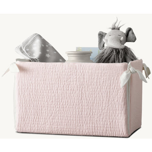 Quilted Channel-Stitched Changing Table Caddy | RH Baby & Child