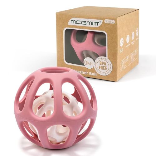 MCGMITT Sensory Balls for Baby, Food Grade Stretchy Silicone Infant Ball, Easy Grasp Ball for Babies 0-12 Months BPA-Free Montessori Learning Toy, Developmental Teething Toys Baby Shower Gifts