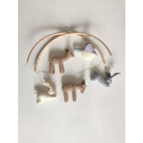 nursery mobile Baby Animals - woodland nursery mobile - forest animals mobile