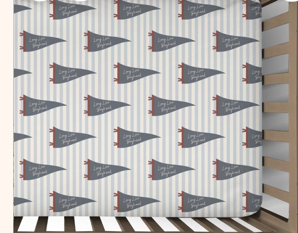 Long Live Boyhood Sign: Chic Sheets for Soft Touches