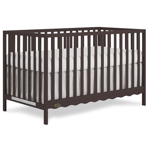 Dream On Me Synergy Wave 5-in-1 Convertible Crib in Chocolate Chip, JPMA & Greenguard Gold Certified, Converts from a Baby Crib to a Toddler Bed, Daybed, and Full-Size Bed