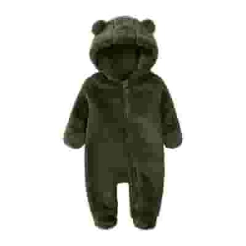 HCNTES Baby Bear Onesie Snowsuit Winter Footie Romper Hooded Jumpsuit Coat for Girls Boysï¼AG,3-6 Months)