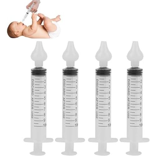 Baby Nasal Aspirator, 2 Box Professional Syringe Baby Nasal Irrigator Infant Nose Cleaner Rinsing Device with Cleanable and Reusable Silicone Nasal Suction Tip