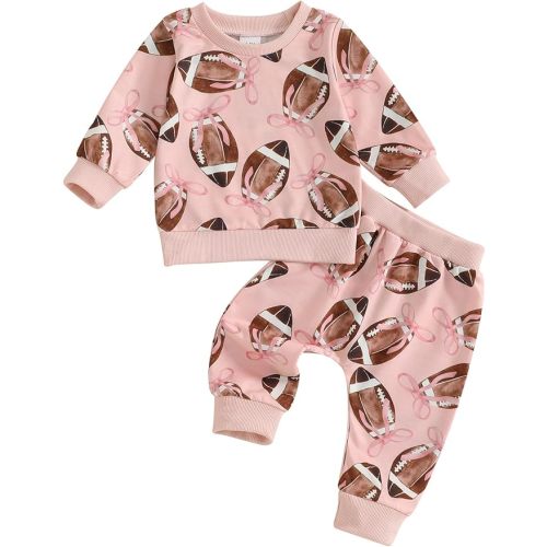 Baby Girl Fall Winter Outfits Toddler Clothes Long Sleeve Floral Graphic Crewneck Sweatshirt + Joggers Pants Set