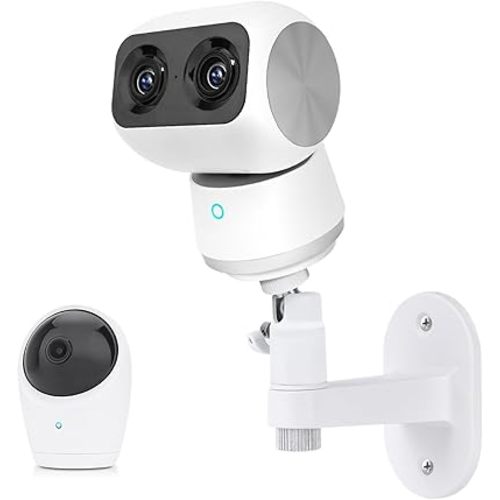 wochel Security Camera Mount for eufy Indoor Cam S350, Adjustable Baby Monitor Wall Mount for eufy E20/E21, Other Cameras with 1/4 Threaded Hole, No Drilling Mounting Bracket for Pet/Dog/Baby Camera