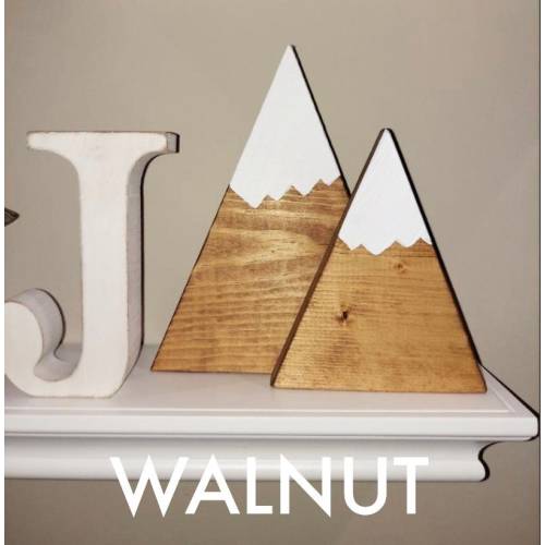 Set of 2 Wooden Mountains, Nursery Decor, Rustic Mini Mountains, Woodland Nursery, Mini Mountain