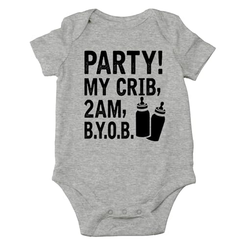 AW Fashions Party! My Crib, 2 AM, B.Y.O.B. Baby Bodysuit Cute Newborn Baby Girl or Boy Clothes Romper