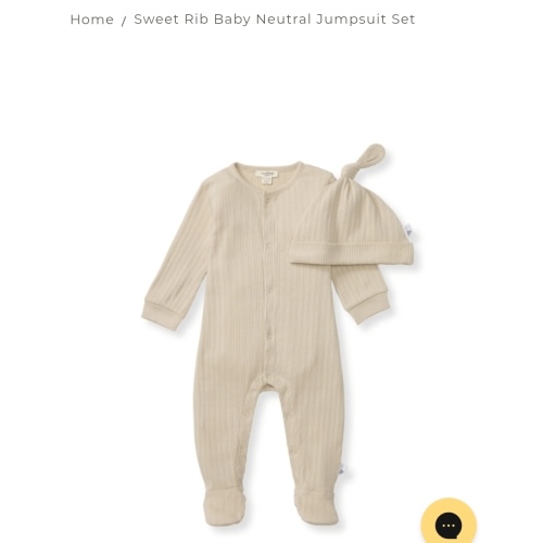 Sweet Rib Baby Neutral Jumpsuit Set - sweet lavender