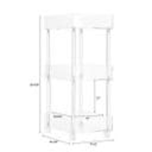 Luxe Acrylic 3-Tier Rolling Cart | The Container Store