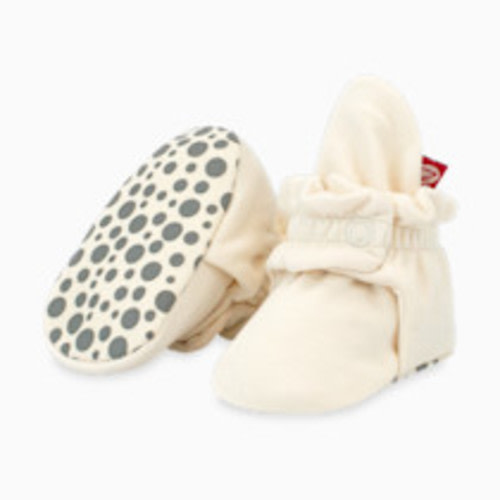 Zutano Organic Cotton Booties - Cream, 0-3 M
