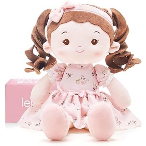 Soft Baby Doll Toys (16''), My First Baby Rag Doll for 1 Year-Old Girl Birthday Gift, Leya Doll Christmas Plush Toys Gift for Toddler Kids Infants -Princess Breeze