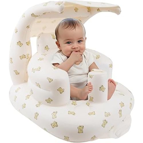 Inflatable Baby Seat with Integrated Canopy for Babies 3 Months & Up