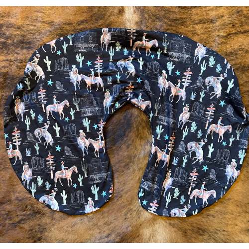Out west black baby boppy pillow cover