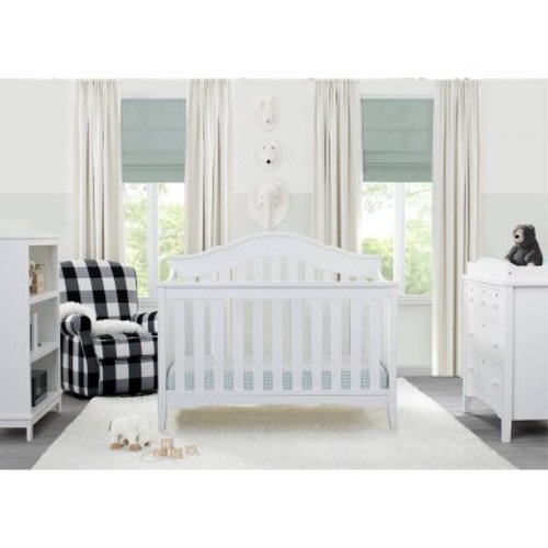Delta Children Farmhouse 6-in-1 Convertible Crib - Textured White