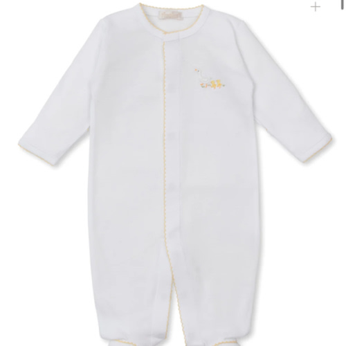 Premier Bab Duckling White/Yellow Hand Emb. Footie