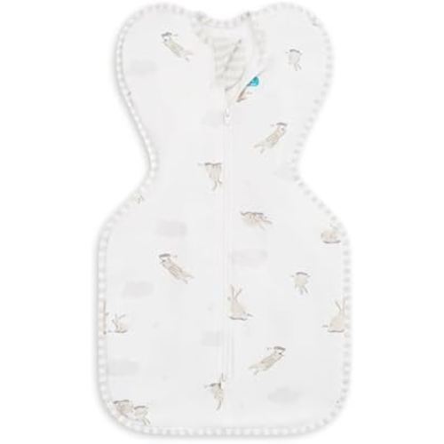 Love to Dream Swaddle UP, Sleep Sack 0-3 months, Self-Soothing, Improves Sleep, Snug Fit Helps Calm Startle Reflex, Baby Essentials must haves Newborn, 1.0 TOG, 8-13 lbs, Cloud Bunnies
