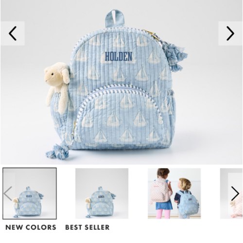 Block Print Quilted Backpack