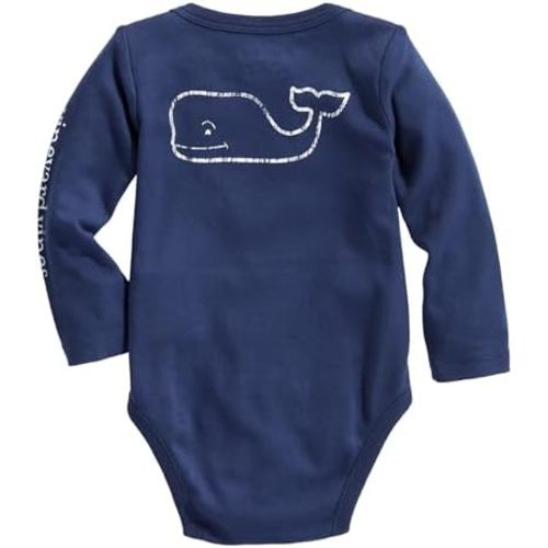 vineyard vines Unisex Baby Baby Long-sleeve Vintage Whale Body Suit