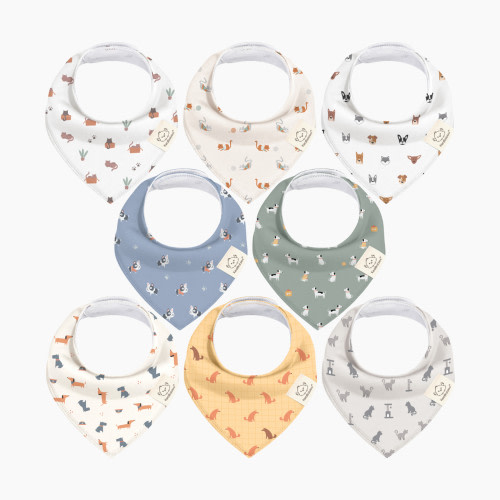 KeaBabies Organic Bandana Bibs (8 Pack)