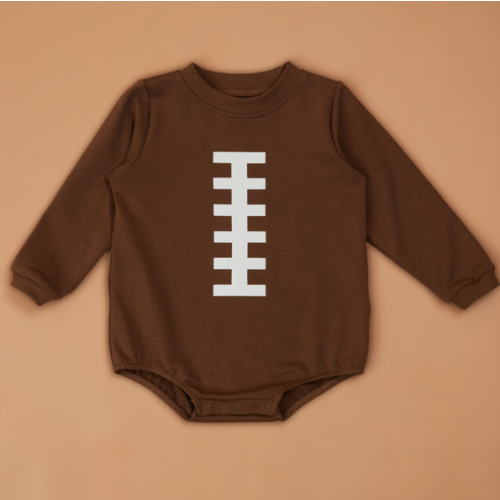 Football Friend Bodysuit in Brown | Tullabee