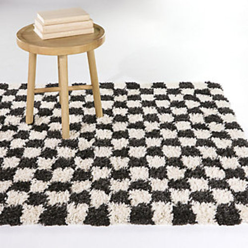 Mackie Checkered Shag 5'x 7' Area Rug