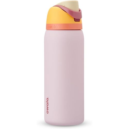 FreeSip Insulated Stainless Steel Water Bottle with Straw for Sports and Travel, BPA-Free Sports Water Bottle, 32 oz, Candy Store