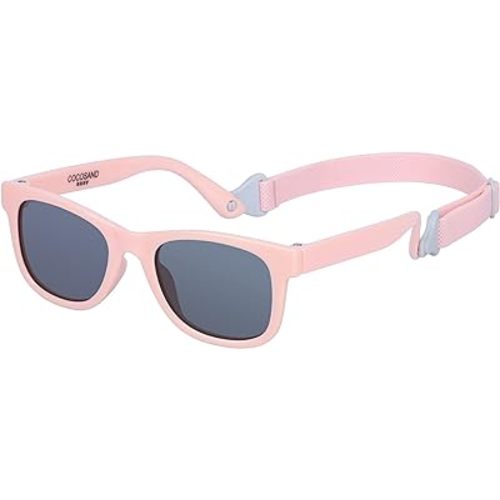 COCOSAND Flexible Polarized Baby Sunglasses with Strap for Newborn Infant Boys Girls Age 0-24 Months