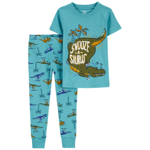 Baby 1-Piece Dinosaur 100% Snug Fit Cotton Pajamas - Style,Grey