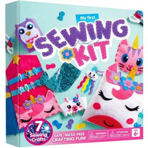 Joyfy 7 Sewing Projects Felt Sewing Kit For Kids, Animal Diy Arts And Crafts Of Magical Unicorn Pillow And Mermaid Card Holder, Gift For Girls Age 6+