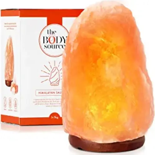 Himalayan Salt Lamp 10-12” (11-15 lb) with Dimmer Switch - All Natural and Handcrafted with Wooden Base and an Extra Bulb - 10-12 Inch