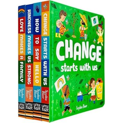 My First Behaviour and Manners Library 4 Books Collection Set by Sophie Beer (Change Starts With Us, Love Makes a Family, Kindness Makes Us Strong & How to say Hello)