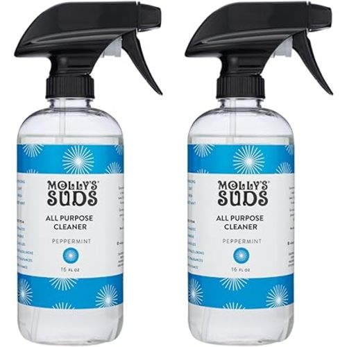 Molly's Suds All Purpose Cleaner | Multi Surface Household Spray (Powerful, Versatile) | Clean, Simple Ingredients | Peppermint, 16 oz (2 Pack)