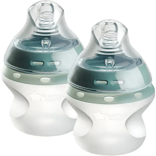 Tommee Tippee Natural Start Anti Colic BPA Free Silicone Baby Bottles, 5oz, Newborn 0+ Months, Silicone Feels Like Mother's Skin, Slow Flow Breast-Like Teat, Pack of 2