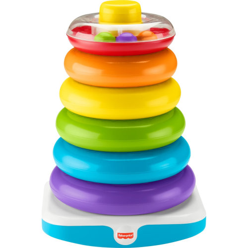 Fisher-Price Giant Rock-a-Stack Infant and Toddler Stacking Toy, 14+ Inches Tall, Baby Toy for 12 months and up