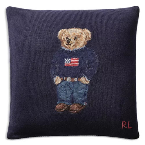 Polo Bear Wool Decorative Throw Pillow, 20" x 20"