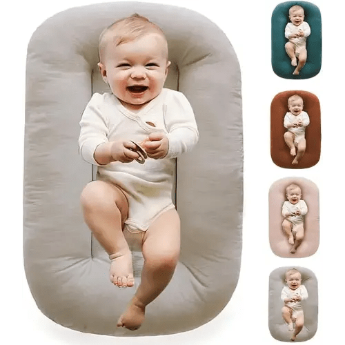 Baby Lounger, Lounger Pillow for 0-24 Months (Beige)