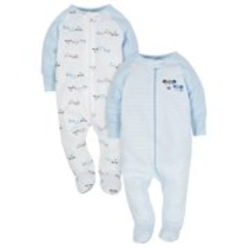 Zip Up Sleep n Play Sleeper, 2pk (Baby Boy)