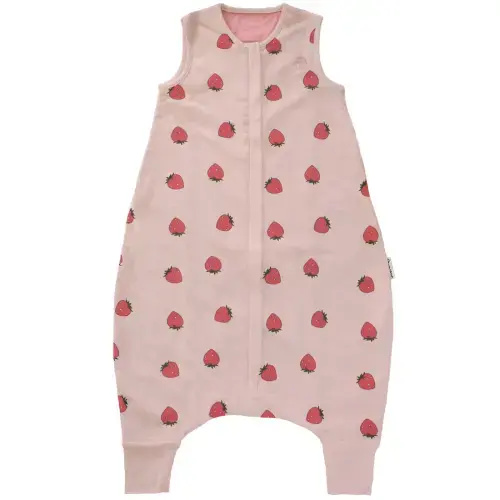 4 Season® Baby Sleep Bag with Feet, Merino Wool & Organic Cotton, Strawberry
