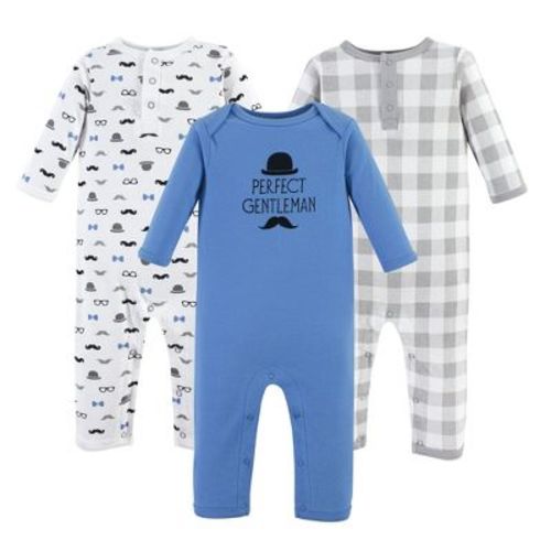 Hudson Baby Infant Boy Cotton Coveralls 3pk, Perfect Gentleman, 9-12 Months