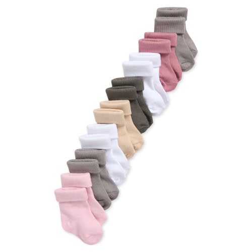Assorted 8-Pack Crew Socks, 0-6M