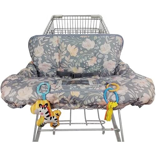 ICOPUCA Shopping Cart Cover for Baby, 2 in 1 cart Cover for Babies N high Chair Cover, Padded Grocery cart Cover for Baby Girl boy, Universal fit