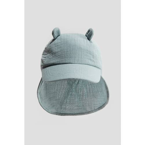 EAR-DETAIL MUSLIN CAP