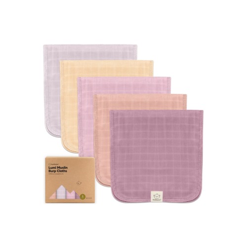 5-Pack Lumi Muslin Burp Cloths
