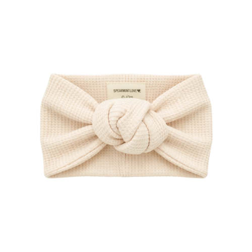 Organic Waffle Turban Headband, Snow