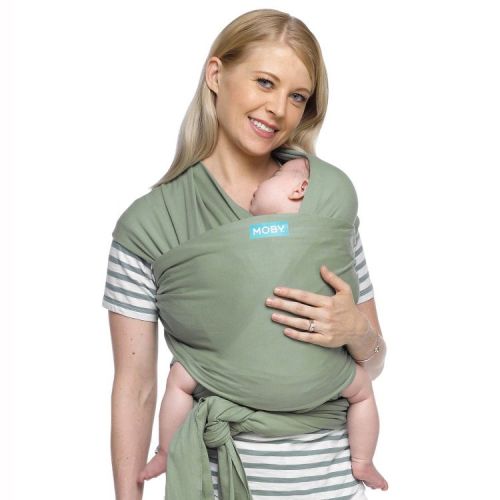 Moby Classic Wrap Baby Carrier - Newborn & Up - Pear: Buckle-Free Cotton, Facing-In Front or Hip Carrier, 8-33 lb Capacity