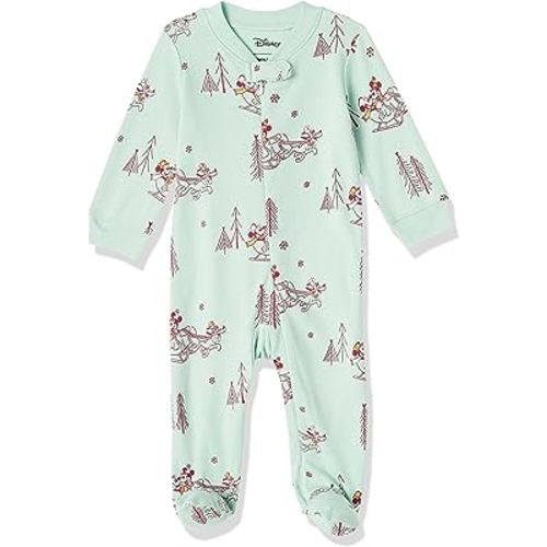 Amazon Essentials Disney | Marvel | Star Wars Unisex Babies' and Toddlers' Snug-Fit Cotton Footed Pajamas, Multipacks