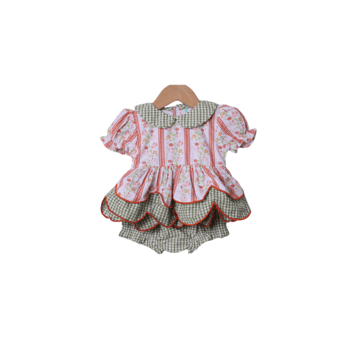 Scalloped Floral Pumpkin Bloomer Set