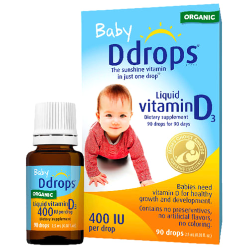 Baby Ddrops® Organic Liquid Vitamin D3 drops, 400 IU per drop, 0.08 fl. oz.